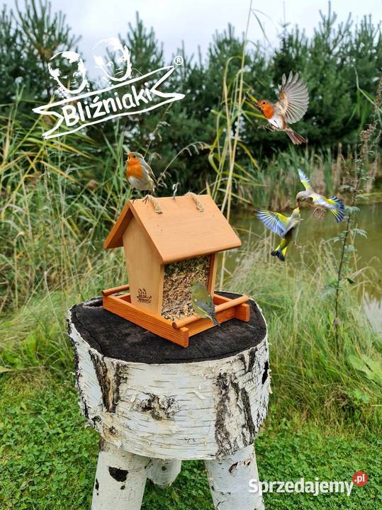 KARMNIK PTAKÓW na parapet z zasypem na ziarno z Zielona Góra