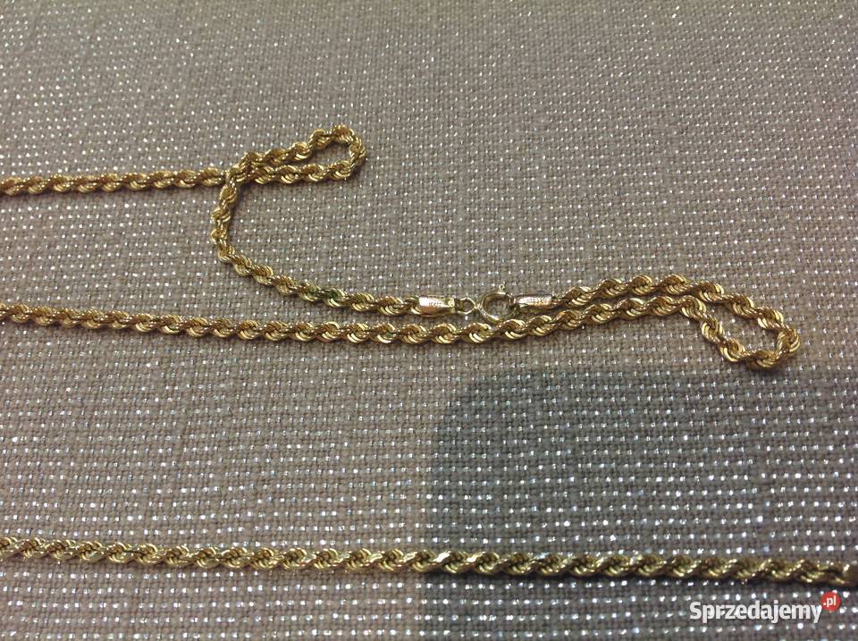 Zloty Łańcuch z bransoletką Złoto pr 585 Nowa Sól