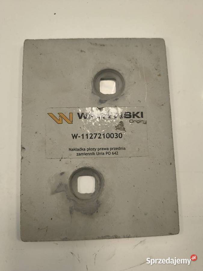 Nakładka Płozy Tylna Prawa Mała Pług Unia Pozostałe