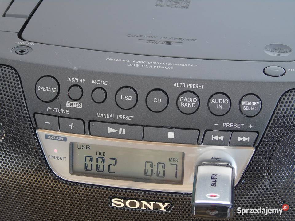 Radioodtwarzacz Sony USB mp3 CD radio AUX Jasło sprzedam