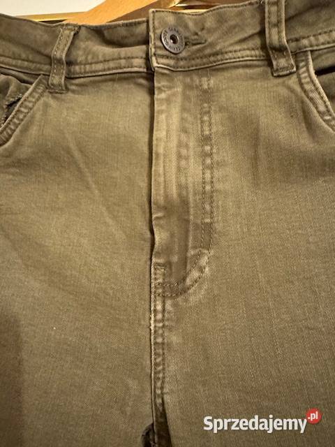 Jeansy męskie 3232 Carry khaki bawełna ze śląskie