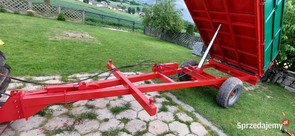 Przyczepa jednoosiowa wywrotka 3 strony nieuszkodzony sprzedam