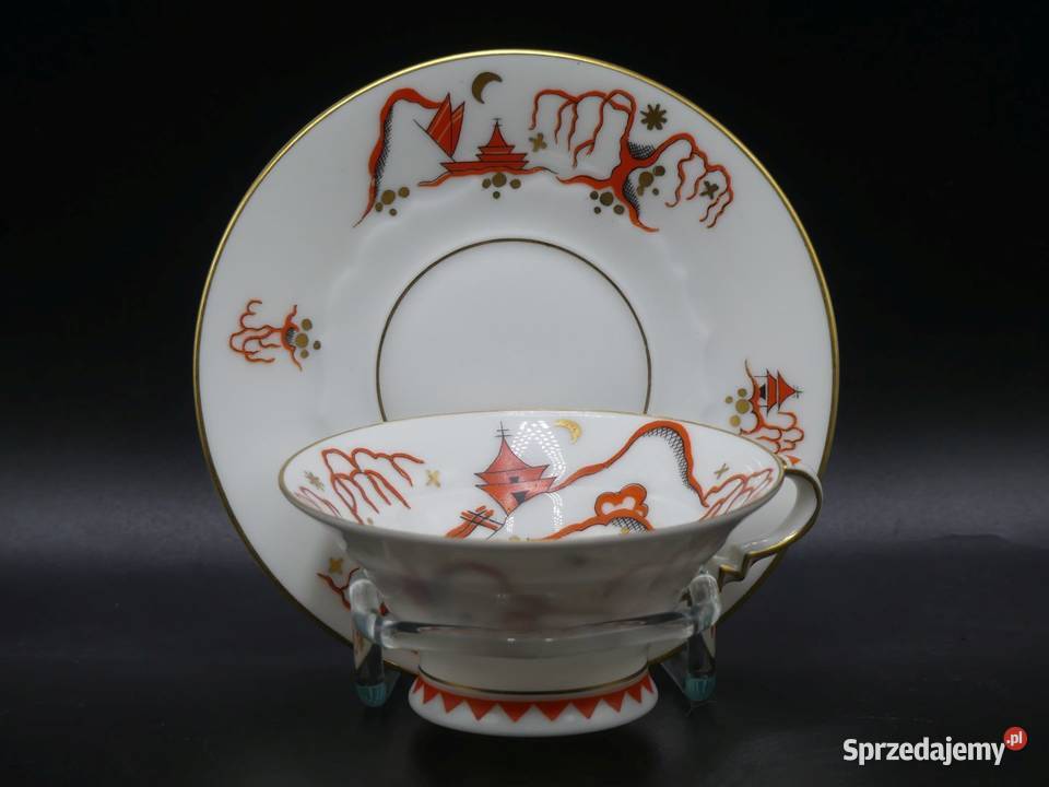 Piękny witrynowy komplet do mokki Rosenthal Poznań sprzedam