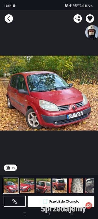 Renault scenic 2 16 16v LPG gaz nieuszkodzony Kołobrzeg