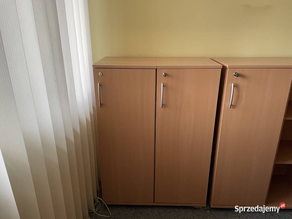 Komoda jasny brąz zamykana Biuro Tychy