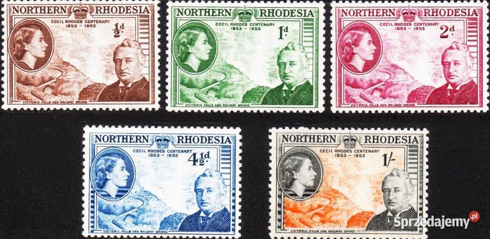RODEZJA PÓŁNOCNA 1953 MNHkompletna seria wysyłka Człuchów