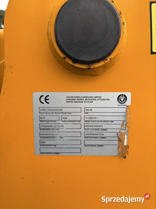 Ładowarka teleskopowa JCB 52656 Agri 2008 r Myszyniec