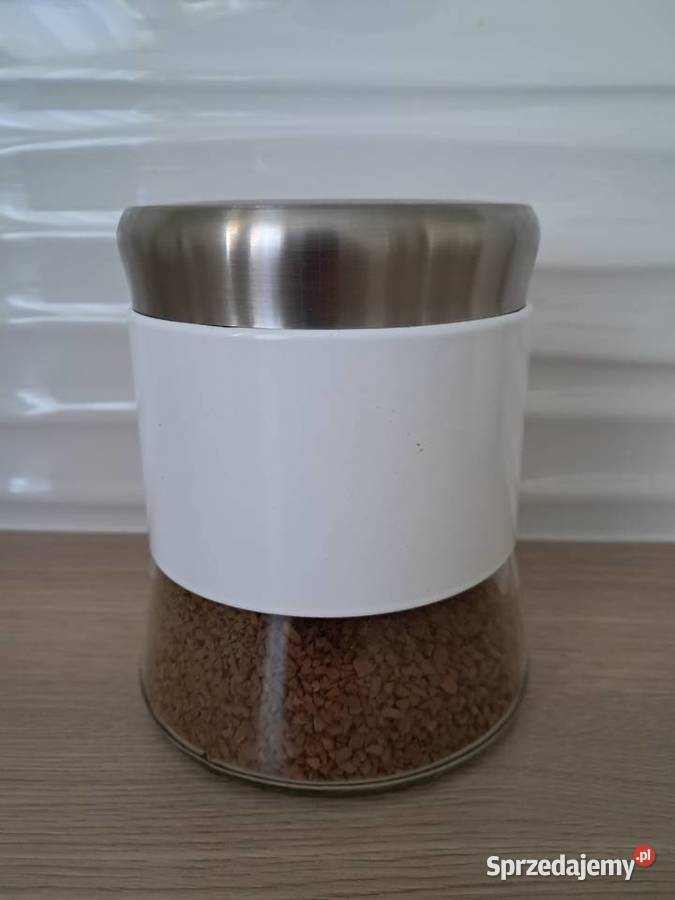 Pojemnik szklany biały z pokrywką 750 ml Kraków