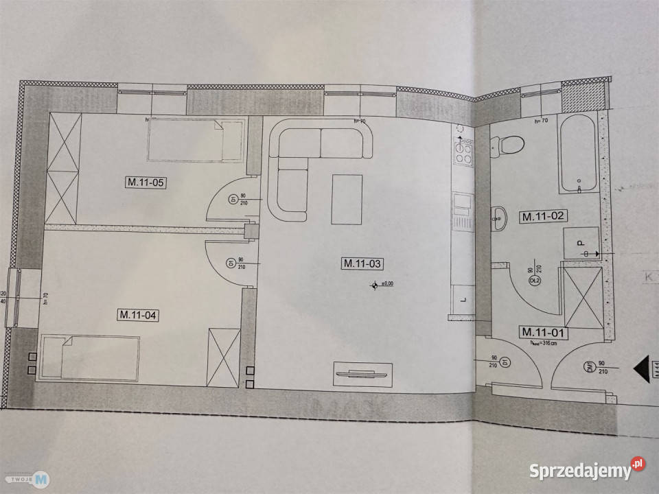 Mieszkanie Kielce 57m2 3pokojowe świętokrzyskie