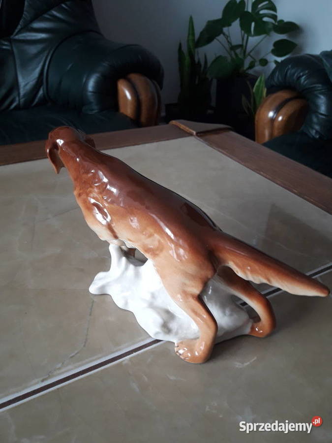 Figurka porcelanowa Seter angielski Łomonosow Janów Lubelski