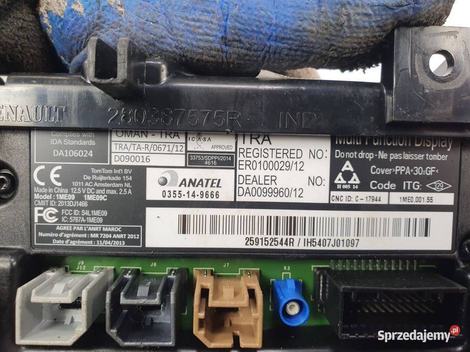 WYŚWIETLACZ PANEL RENAULT CAPTUR 259152544R Lipno sprzedam