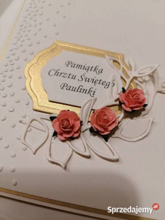 Chrzest kartka ręcznie wykonana Strzebiń