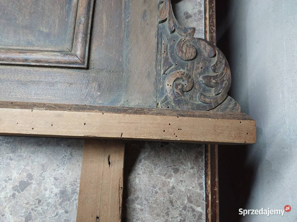 Stara drewniana nadstawka szafki komody lustra Tczew