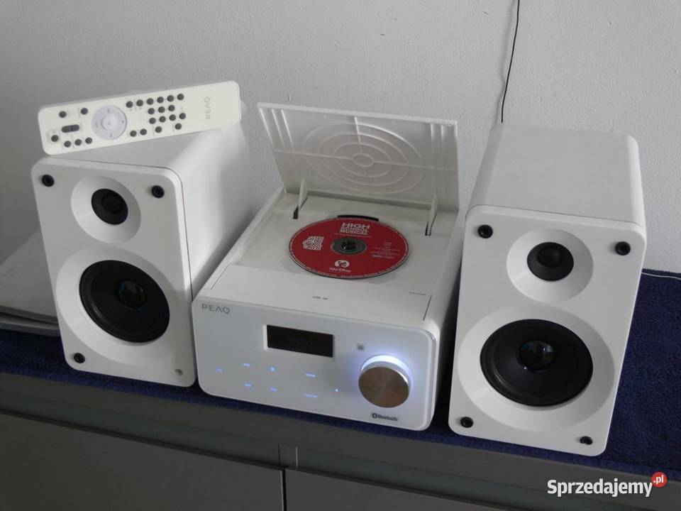 Wieża PEAQ pilot BT USB mp3 RDS AUX kolumny Jasło