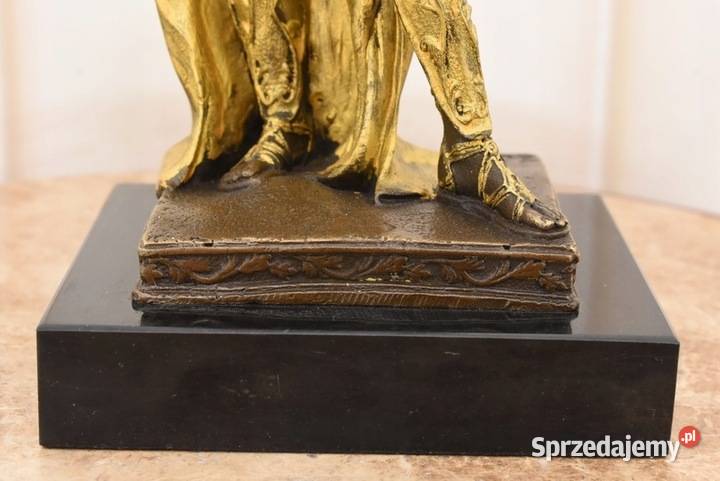 Gladiator w Złotej Zbroi Rzymski Wojownik Figura Kraków