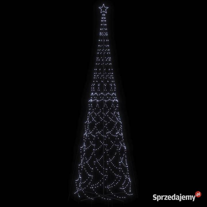 vidaXL Choinka stożkowa 3000 zimnych białych LED Warszawa sprzedam