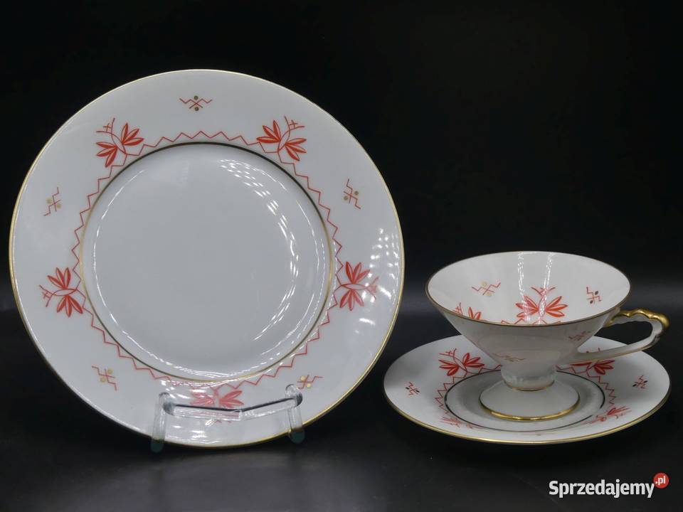 Komplet śniadaniowy Sorau Żary piękne art deco wielkopolskie Poznań