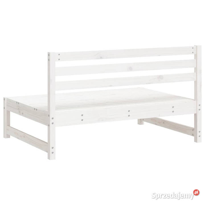 Sofa środkowa do ogrodu biała 120x80 lite drewno Warszawa