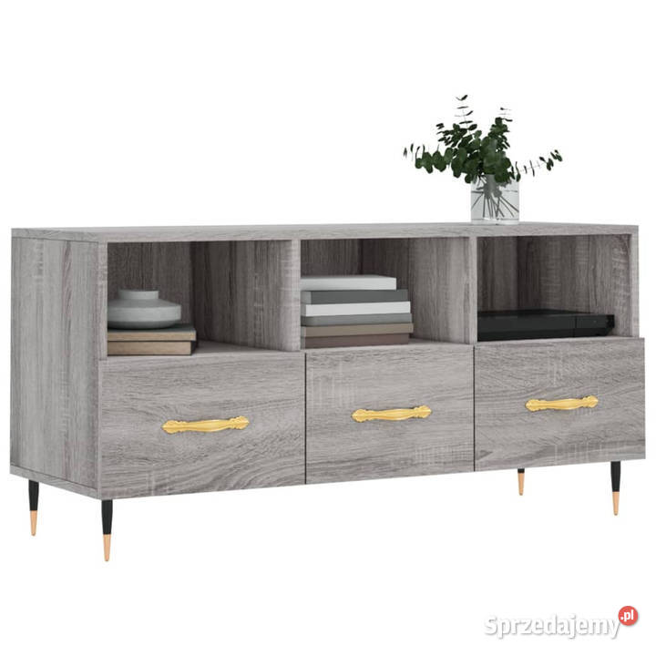 Szafka pod telewizor szary dąb sonoma 102x36x50