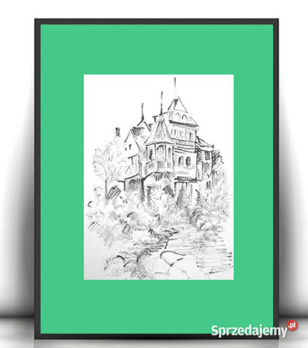 dom obrazek A4 budynek rysunek 21x30 Bydgoszcz