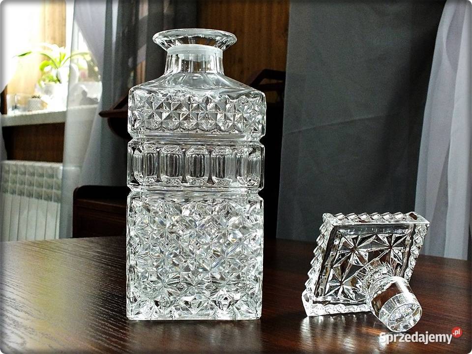 Stara Kryształowa Karafka BOHEMIA do Whisky Stan Żary