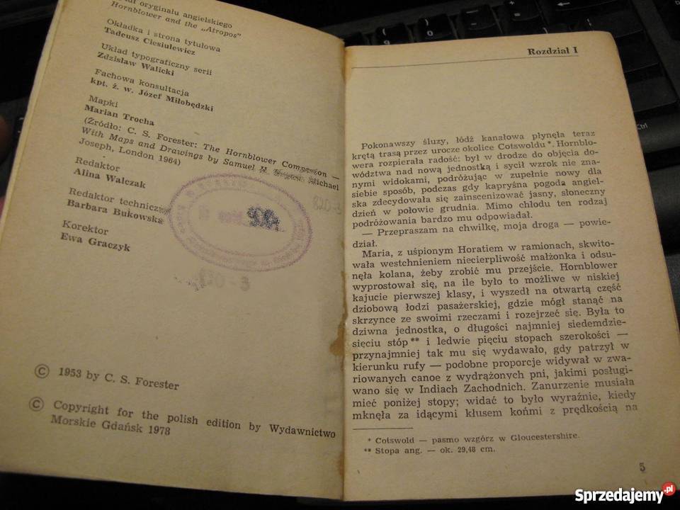 HORNBLOWER I JEGO OKRĘT ATROPOS Proza i poezja Warszawa sprzedam