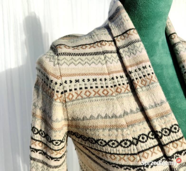 Sweter kardigan Odd Molly 1 S 36 wełna wool brązowy/beżowy zachodniopomorskie Szczecin