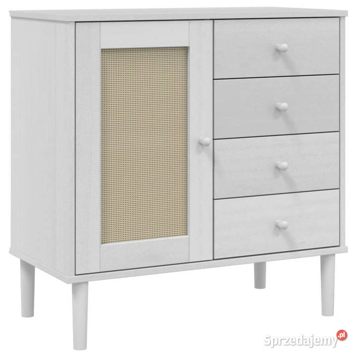 Szafka SENJA imitacja rattanu biała 80x40x80 Warszawa