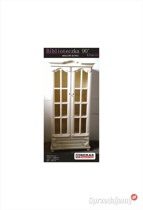 Stylowa Biblioteczka 90 Clasik Dąb Wanilia Ecru 50cm Kraków