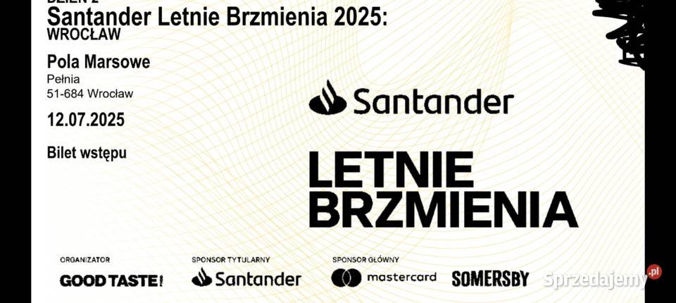 Santander letnie brzmienia Wrocław tajiej