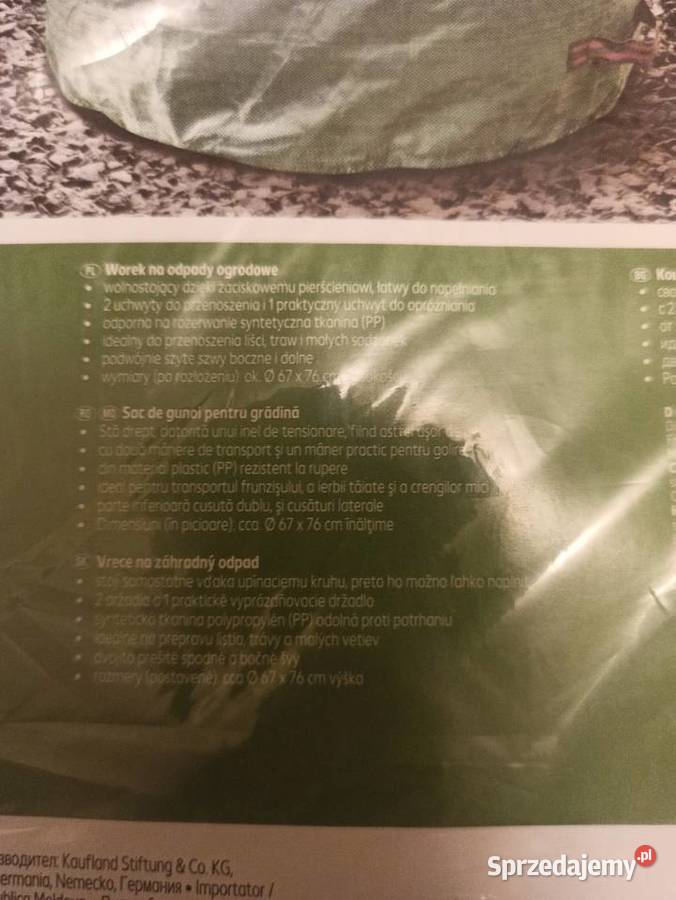 Worek na odpady ogrodowe okrągły ogromny kosz Warszawa