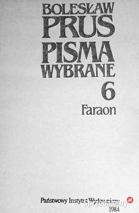 Pisma wybrane Fraon Tom 6 Bolesław Prus Chełm