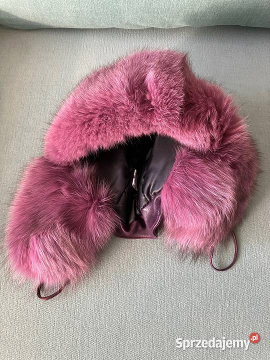 Nowa skórzana czapka uszatka damska polska Gena Nakrycia głowy Nisko