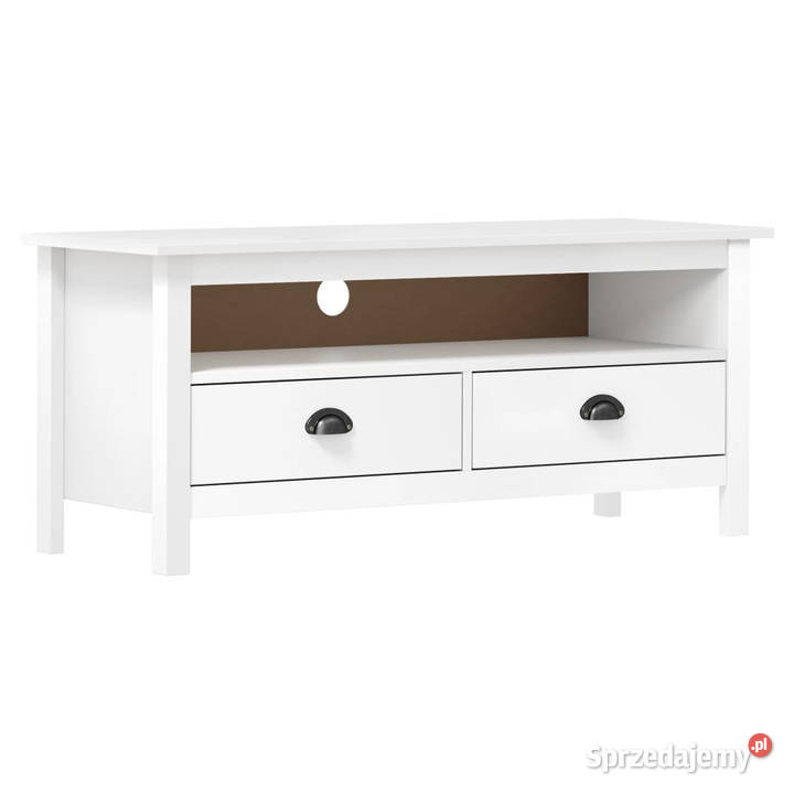Szafka TV Hill biała 110x40x47 lite drewno Warszawa