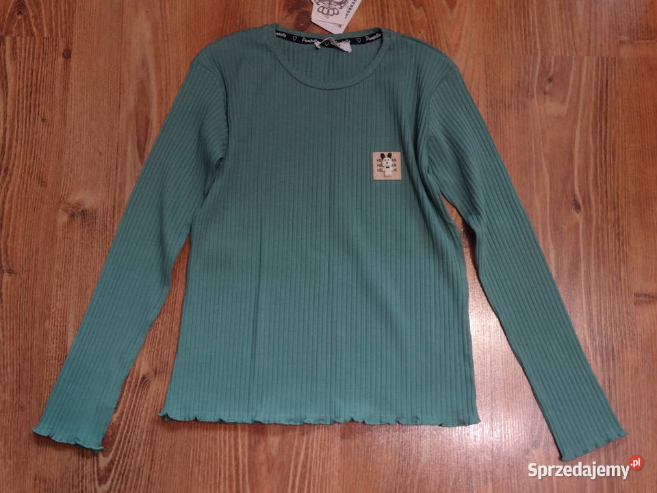 Bluzka bawełniana dziewczęca prążek r152 Bluzki, koszulki i kaftaniki