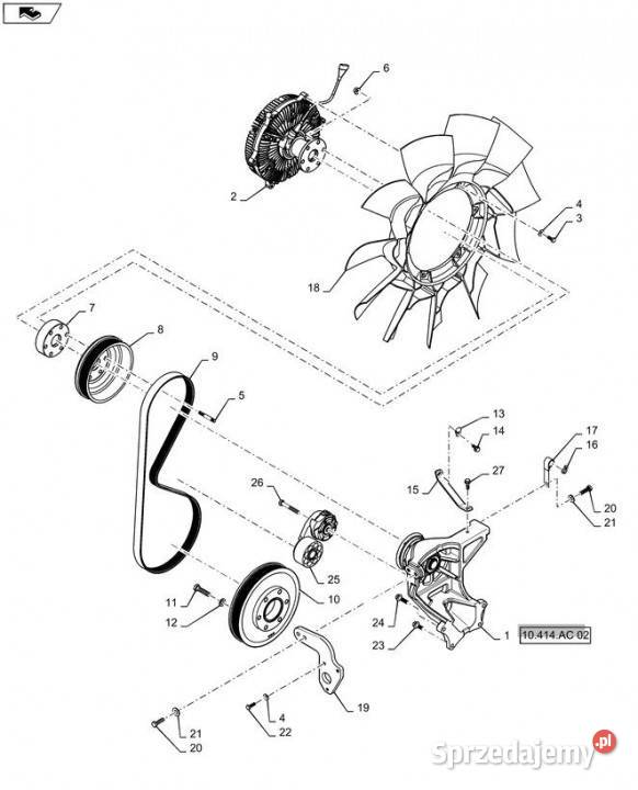 Holland T6090 Koło pasowe 84402628 Jastrzębniki