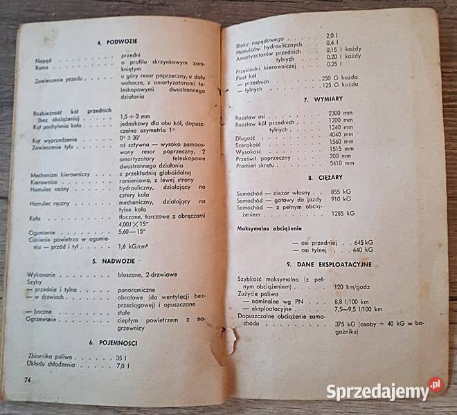 Syrena 104 Instrukcja obsługi Ostrów Wielkopolski