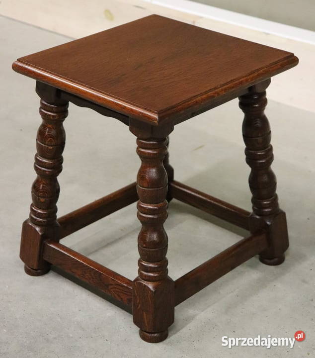 Piękny Stary Zydelek Taboret Stolik Kwietnik zachodniopomorskie