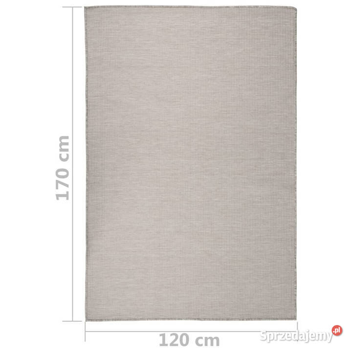 Dywan zewnętrzny o płaskim splocie 120x170 taupe Warszawa sprzedam