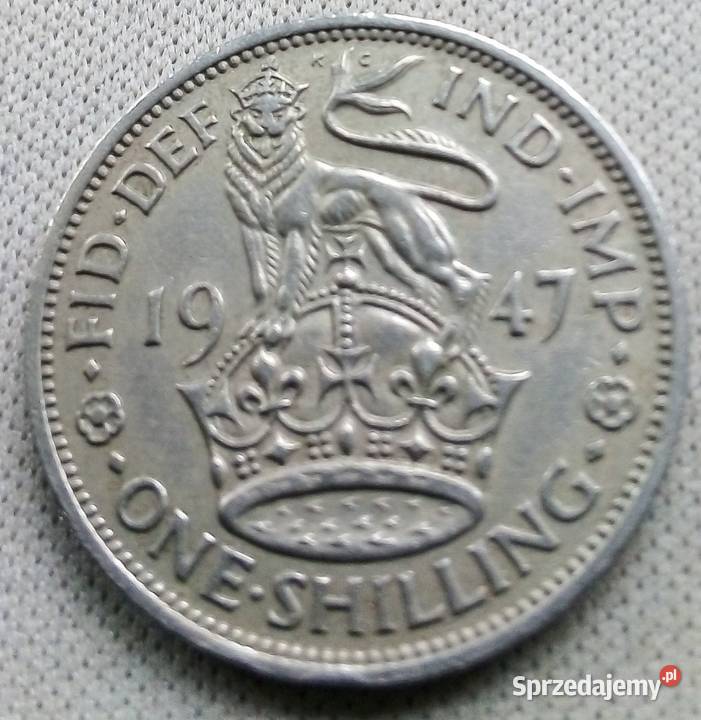 WIELKA BRYTANIAONE SHILLING1947 r Numizmatyka Legionowo