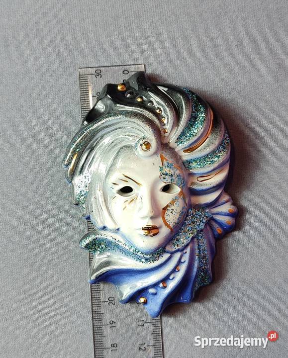 Maska wenecka ceramiczna do zawieszenia na małopolskie Jasień