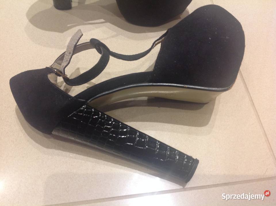 Buty Sandały na obcasie ukryta Platforma r 36