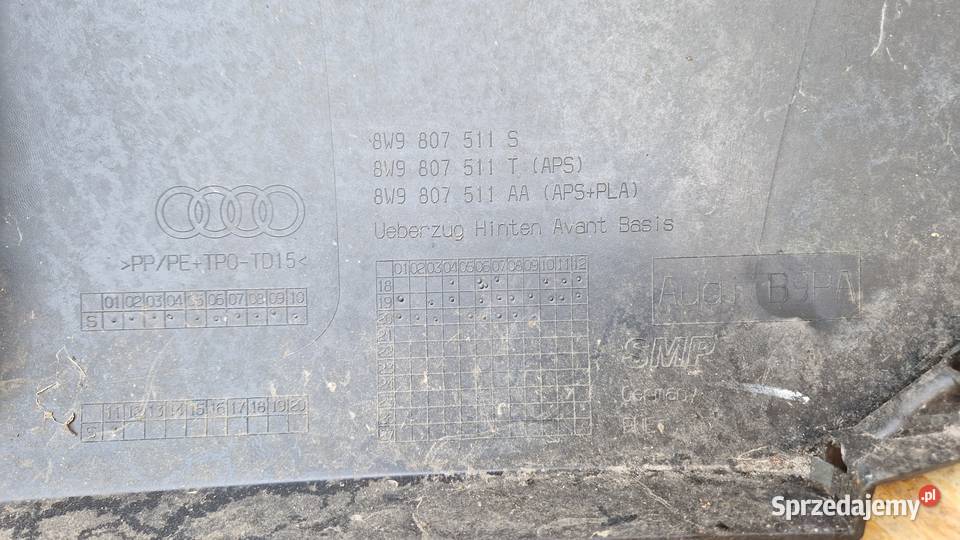 AUDI A4 B9 SLINE KOMBI ZDERZAK TYLNY TYŁ Słowikowo