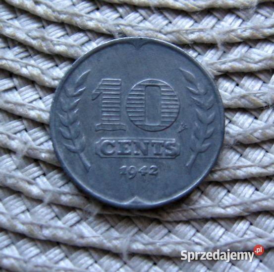 Holandia 10 Cent 1942r Cynk wielkopolskie Kalisz