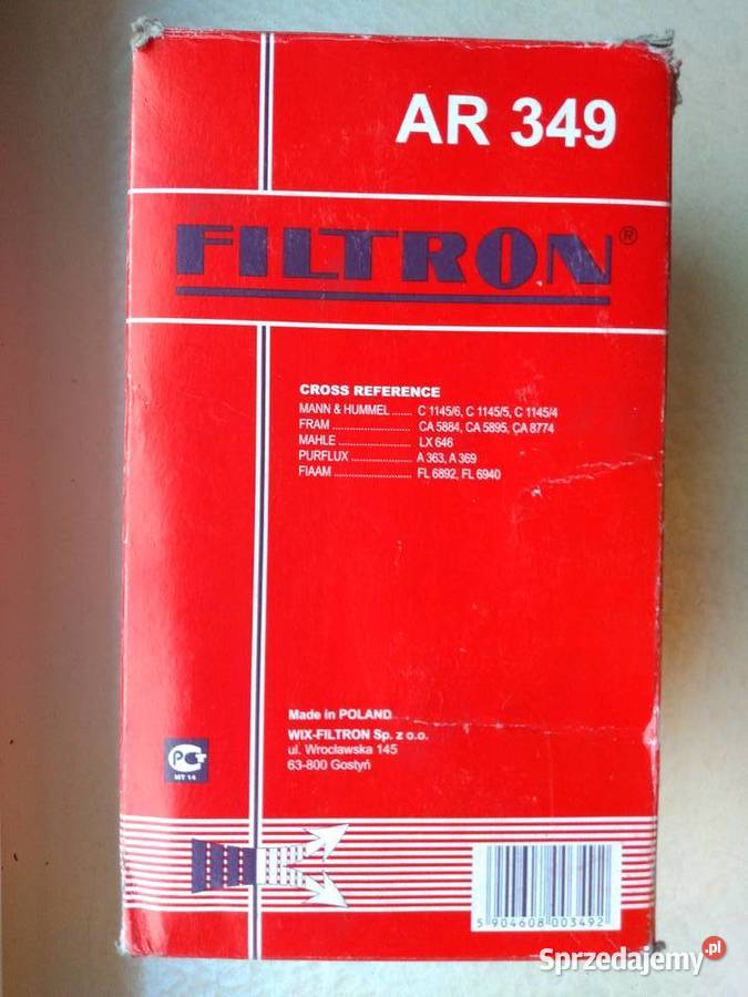 Filtr powietrza AR 349 Filtron Renault Kangoo Katowice