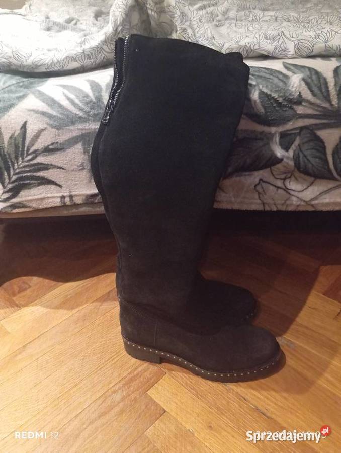 Kozaki skórzane rozmiar 37 czarny