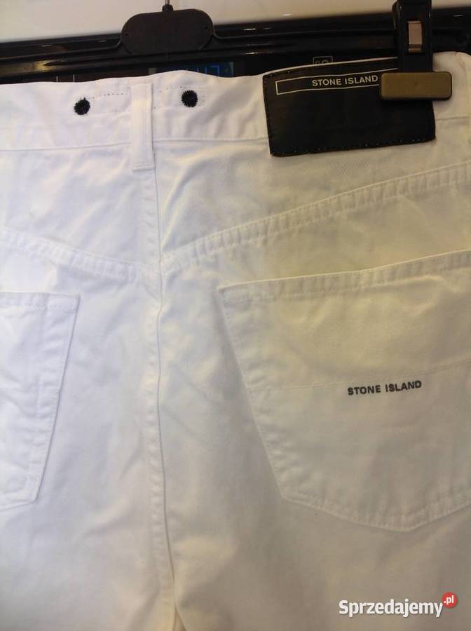 Białe Spodnie Jeans Męskie STONE ISLAND 33 NOWE Nowa Sól