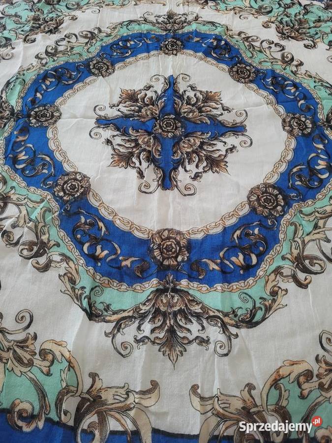Turkusowo zielono kremowa chusta apaszka wielkopolskie sprzedam