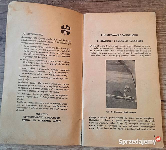Syrena 104 Instrukcja obsługi Ostrów Wielkopolski