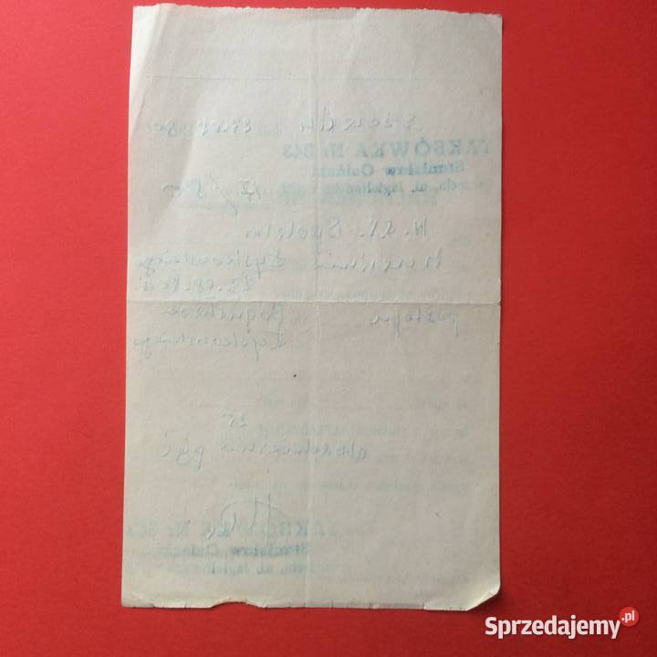 1768 Rachunek Taksówkę Gałuszyński Szczecin